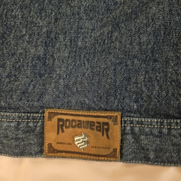 Roca Wear VintageMen's Blue Denim Vest - Picture 4 of 5